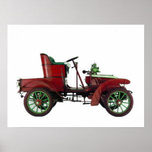 RODE RETRO AUTO / AUTO RESTAURATIE - AUTOMOTIVE POSTER
