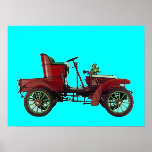 RODE RETRO AUTO / AUTO RESTORATION - AUTOMOTIVE bl Poster (Voorkant)