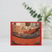 Rode Retro Bar Briefkaart (Staand voorkant)