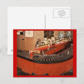 Rode Retro Bar Briefkaart (Voorkant / Achterkant)