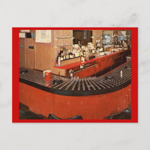 Rode Retro Bar Briefkaart
