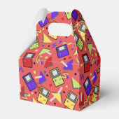 Rode Retro Gaming Verjaardag Bedankdoosjes (Achterkant)