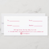 Rode Retro Groovy Moderne Cadeaubon (Achterkant)