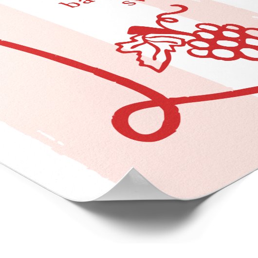 Rode Retro Italiaans Citroen Ciao Baby shower Welk Poster (Hoek)