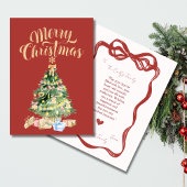  rode retro kerstboom Kaart