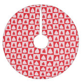Rode Retro Kerstboom Rode Tartan Plaid Rok (Voorkant)
