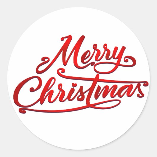 rode retro lijn gelukkige verjaardag ronde sticker (Voorkant)