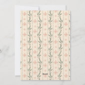 Rode retro lijst foto vrolijk kerstfeest feestdagenkaart (Achterkant)