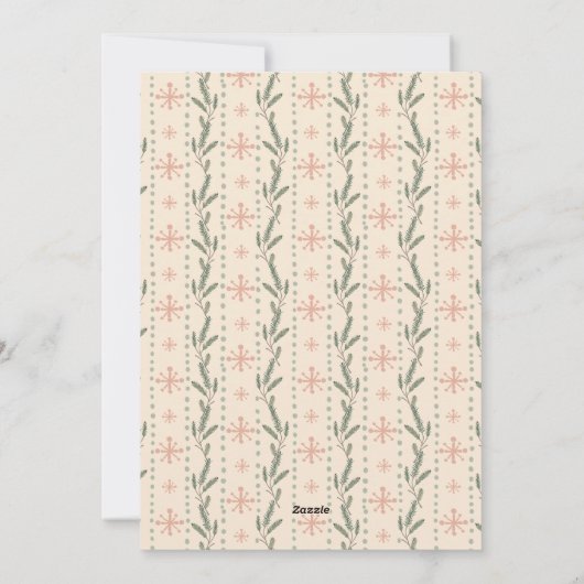 Rode retro lijst foto vrolijk kerstfeest feestdagenkaart (Achterkant)