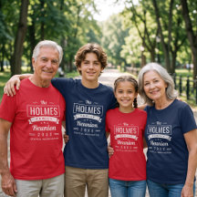Rode Retro Moderne Matching Familie Reünie