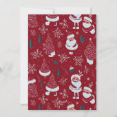 Rode Retro Santa Aangepaste Foto Kerstmis Kaart (Achterkant)