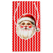 Rode Retro Santa Claus Rode Ric Race Kerstmis Klein Cadeauzakje (Achterkant)