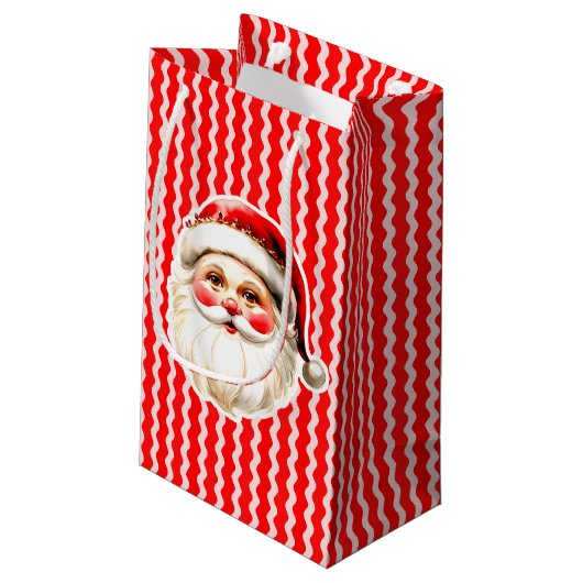 Rode Retro Santa Claus Rode Ric Race Kerstmis Klein Cadeauzakje (Achterkant Gekanteld)