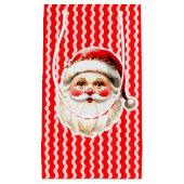 Rode Retro Santa Claus Rode Ric Race Kerstmis Klein Cadeauzakje (Voorkant)