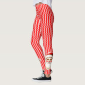 Rode Retro Santa Claus Rode Ric Race Kerstmis Leggings (Links)