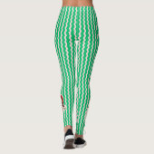 Rode Retro Santa Claus Rode Ric Race Kerstmis Leggings (Achterkant)