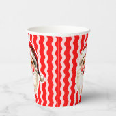 Rode Retro Santa Claus Rode Ric Race Kerstmis Papieren Bekers (Rechts)