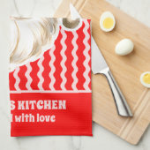 Rode Retro Santa Claus Rode Ric Race Kerstmis Theedoek (Quarter Fold)