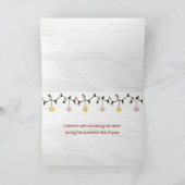 Rode retro truck met kerstboom kaart (Binnen)