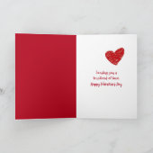 Rode retro truck met Valentijn hart Snoepjes Feestdagen Kaart (Binnen)