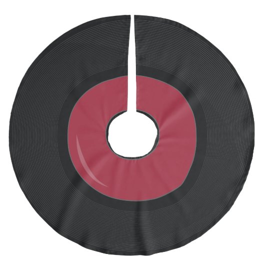 rode Retro Vinyl Plaat Boomrok Kerstboom Rok (Voorkant)