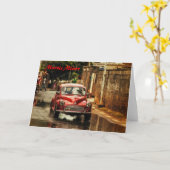 Rode RetroMobile. De Minderjarige van Morris Kaart (Gele Bloem)