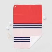 Rode Retrostripes Golfhanddoek (Insitu)