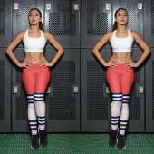 Rode Retrostripes Leggings