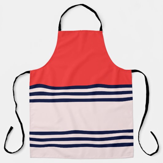 Rode Retrostripes Schort (Voorkant)