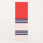 Rode Retrostripes Yogamat (Voorkant)