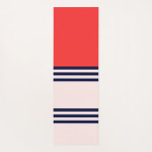 Rode Retrostripes Yogamat (Achterkant)