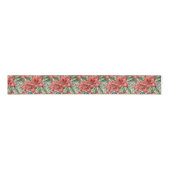 Rode Reuzen Amaryllis Kerst Grosgrain Lint (Voorkant)