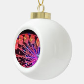 Rode reuzenrad keramische bal ornament (Rechts)