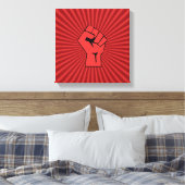 Rode Revolutionair ist Canvas Afdruk (Insitu (Slaapkamer))