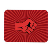 Rode Revolutionair ist Magneet (Horizontaal)