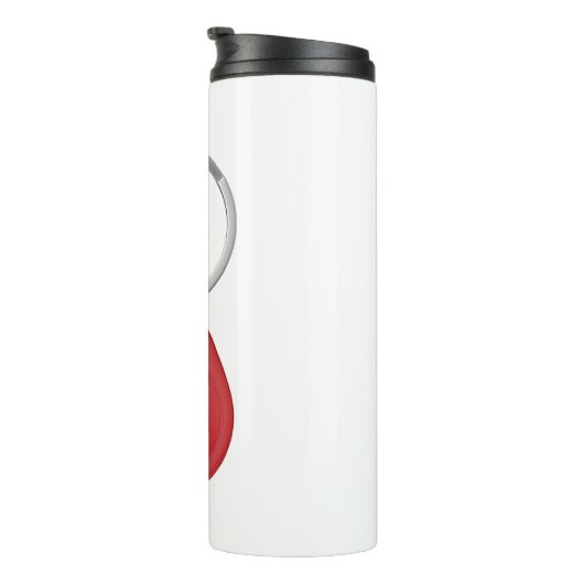 Rode RFID-sleutelhanger Thermosbeker (Geroteerd rechts)