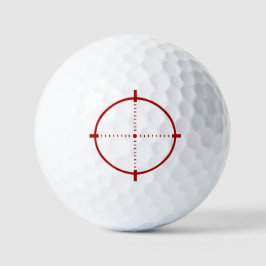 Rode richtkruis doelknop golfballen
