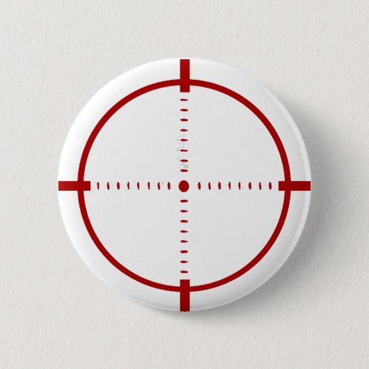 Rode richtkruis doelknop ronde button 5,7 cm (Voorkant)