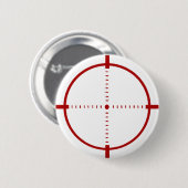 Rode richtkruis doelknop ronde button 5,7 cm (Voorkant /achterkant)