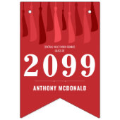 Rode rij Tassels Foto Afstuderen Bunting Flags Vlaggetjes (Eerste vlag)