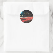 rode rijden ronde sticker (Tas)