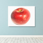 Rode Rijpe Appel Geïllustreerde Kunst Canvas Afdruk (Insitu (Houten vloer))