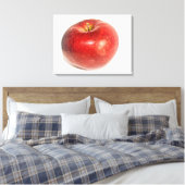 Rode Rijpe Appel Geïllustreerde Kunst Canvas Afdruk (Insitu (Slaapkamer))