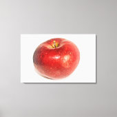 Rode rijpe appel geïllustreerde kunst canvas afdruk (Voorkant)