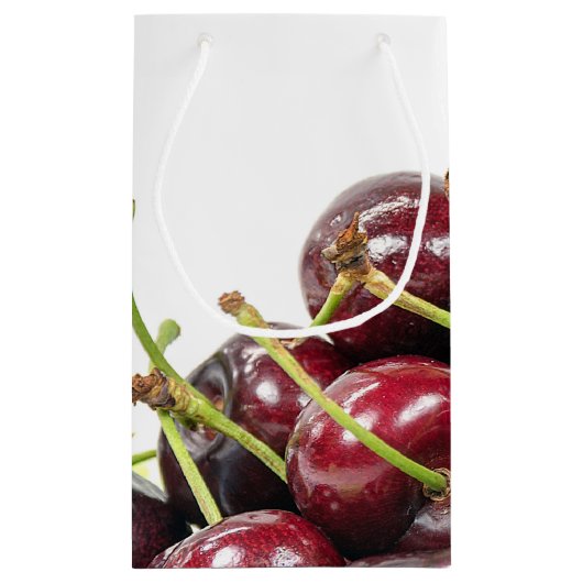 rode, rijpe kersmacro klein cadeauzakje (Achterkant)