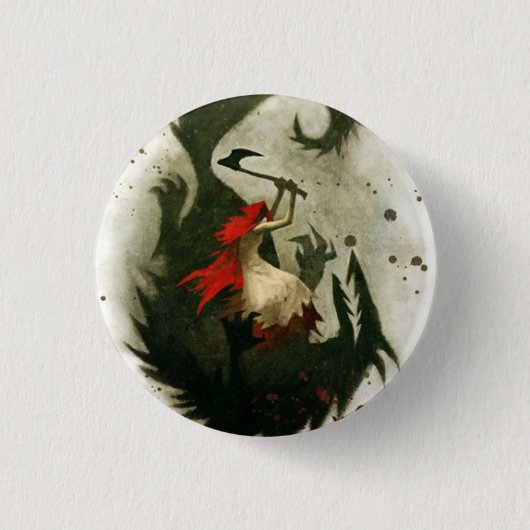 rode rijpingslust ronde button 3,2 cm (Voorkant)