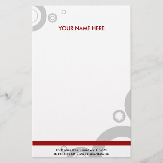 rode ringen briefpapier (Voorkant)