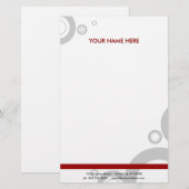 rode ringen briefpapier (Voorkant / Achterkant)