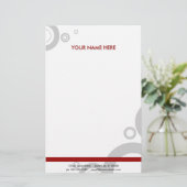 rode ringen briefpapier (Staand voorkant)