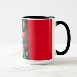 Rode Ringer-Mok met rode Tulpen Mok